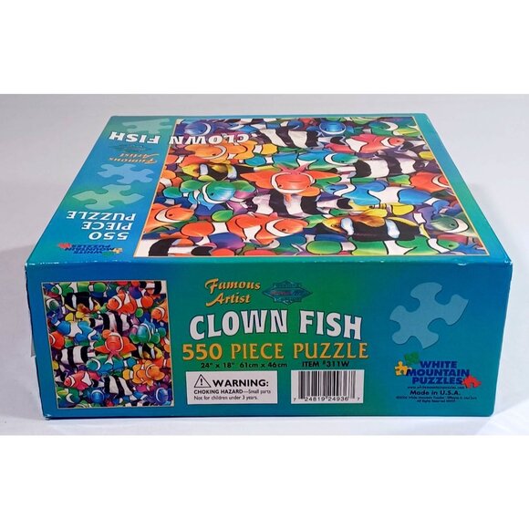 White Mountain 550 Piece Jigsaw Puzzle Clown Fish By Royce B. McClure New Sealed - Picture 7 of 10